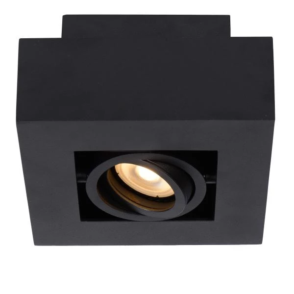 Lucide XIRAX - Plafondspot - LED Dim to warm - GU10 - 1x5W 2200K/3000K - Zwart - detail 2